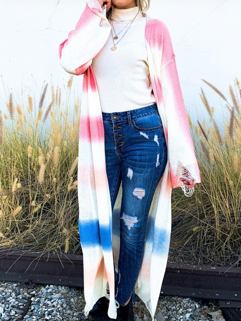 Boho Dream Tie-Dye Duster Cardigan ☮️ ☀️